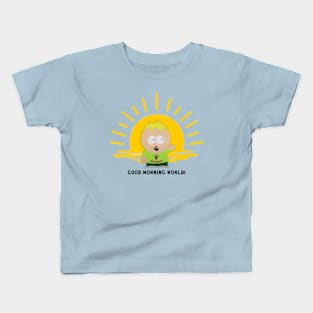 South Park - Good morning world! - Butters Kids T-Shirt